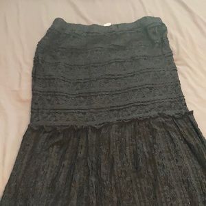 Black Maxi Skirt, Long Black Lace Xhilaration Skirt